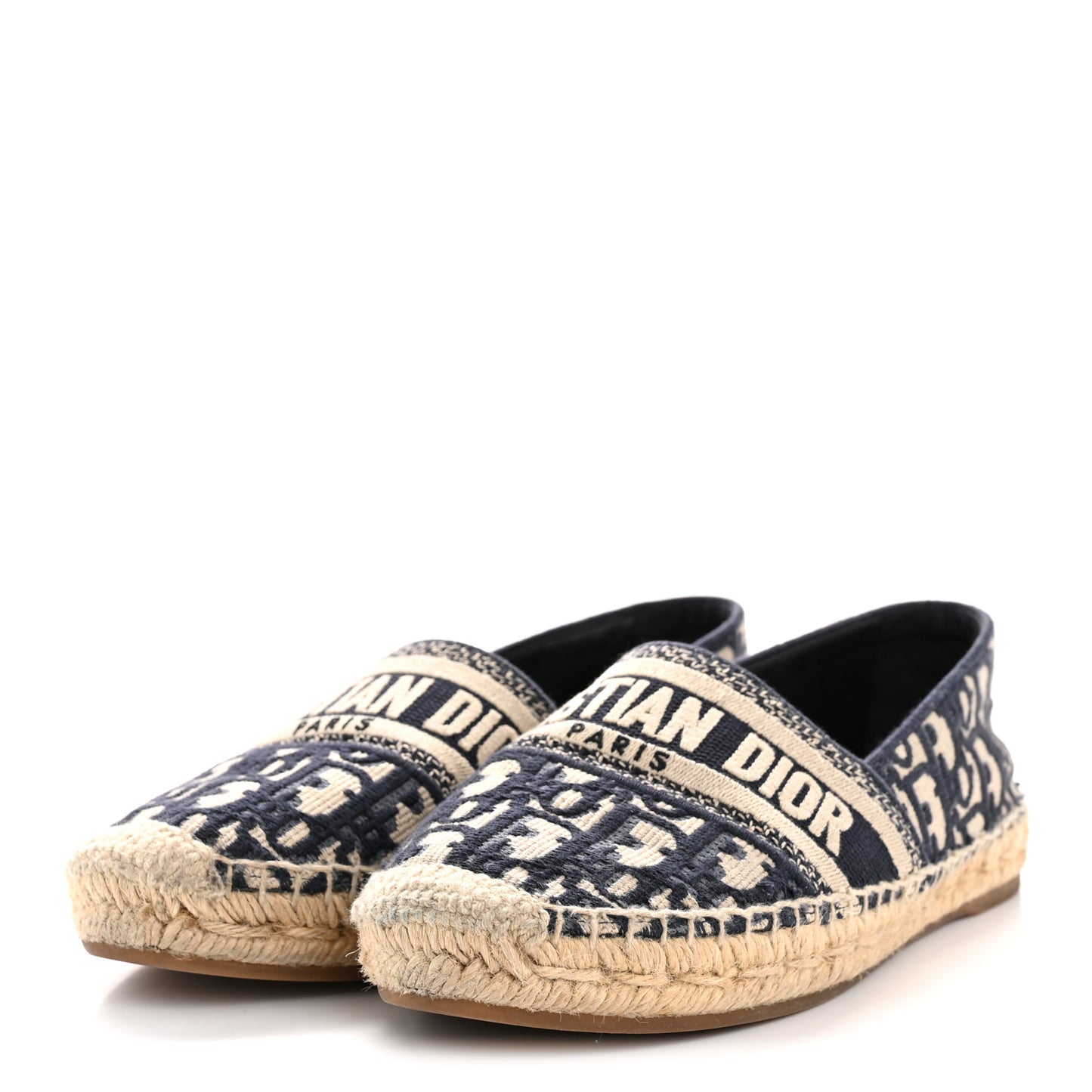 Oblique Embroidered Granville 15mm Espadrilles 37 Deep Blue
