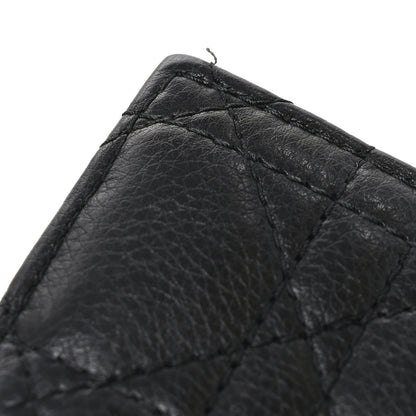 Christian Dior Supple Calfskin Cannage Caro Freesia Card Holder Black 7 of 7