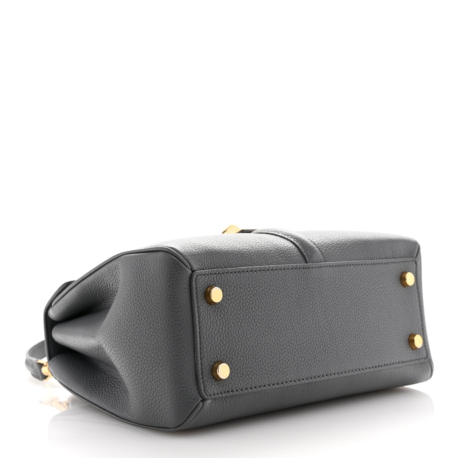 Celine Grained Calfskin Small 16 Top Handle Bag Storm 4 of 13