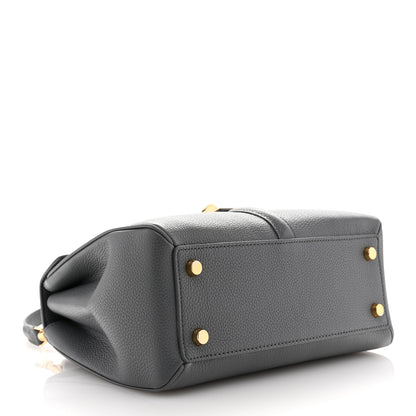 Celine Grained Calfskin Small 16 Top Handle Bag Storm 4 of 13