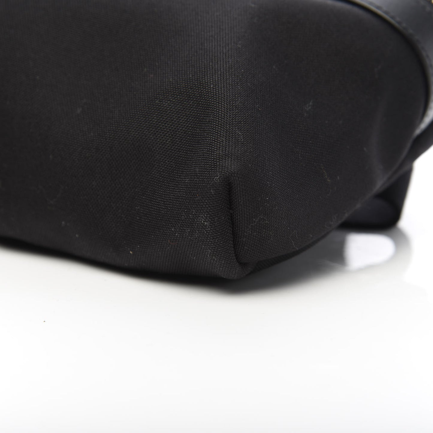 Canvas Calfskin City Belt Bag Black