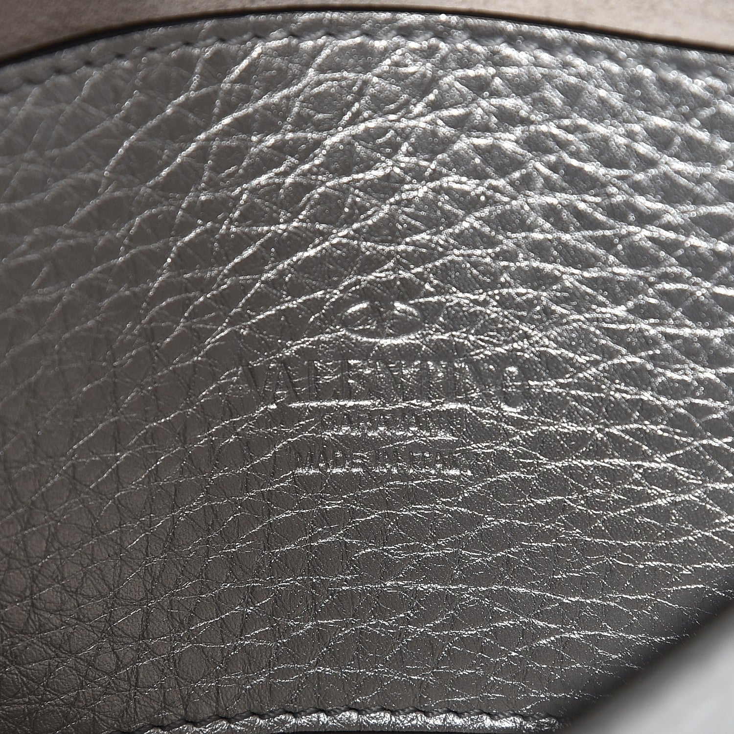 Valentino Garavani Metallic Pebbled Calfskin Medium Rockstud Flip Lock Crossbody Bag Silver 6 of 6