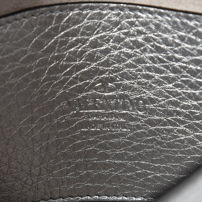 Valentino Garavani Metallic Pebbled Calfskin Medium Rockstud Flip Lock Crossbody Bag Silver 6 of 6