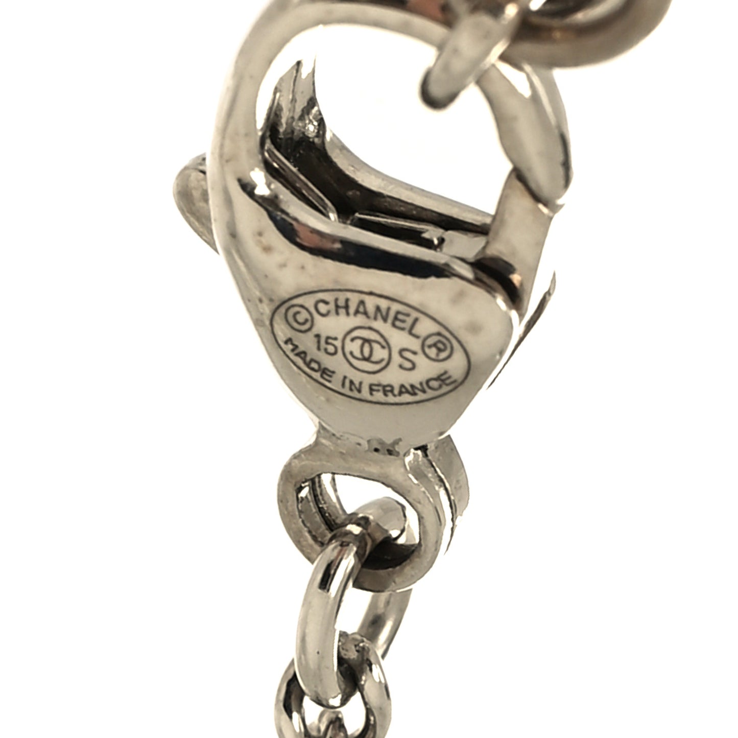 Resin Butterfly CC Pendant Necklace Silver Multicolor