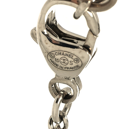 Chanel Resin Butterfly CC Pendant Necklace Silver Multicolor 5 of 5