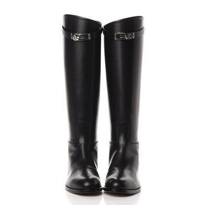 Hermes Box Kelly Jumping Boots 39 Black 2 of 8