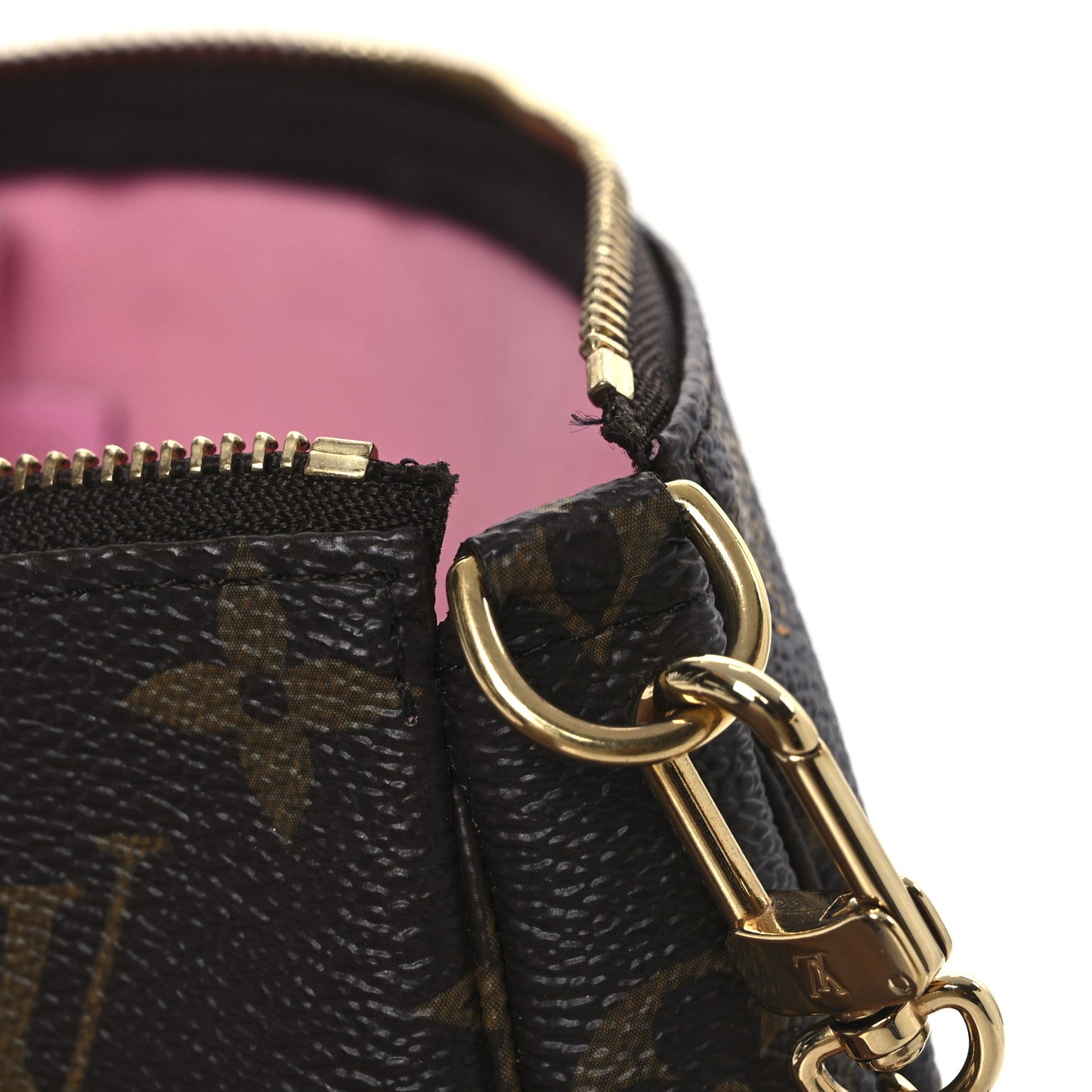 Monogram 2022 Christmas Animation Paris Mini Pochette Accessories Pink