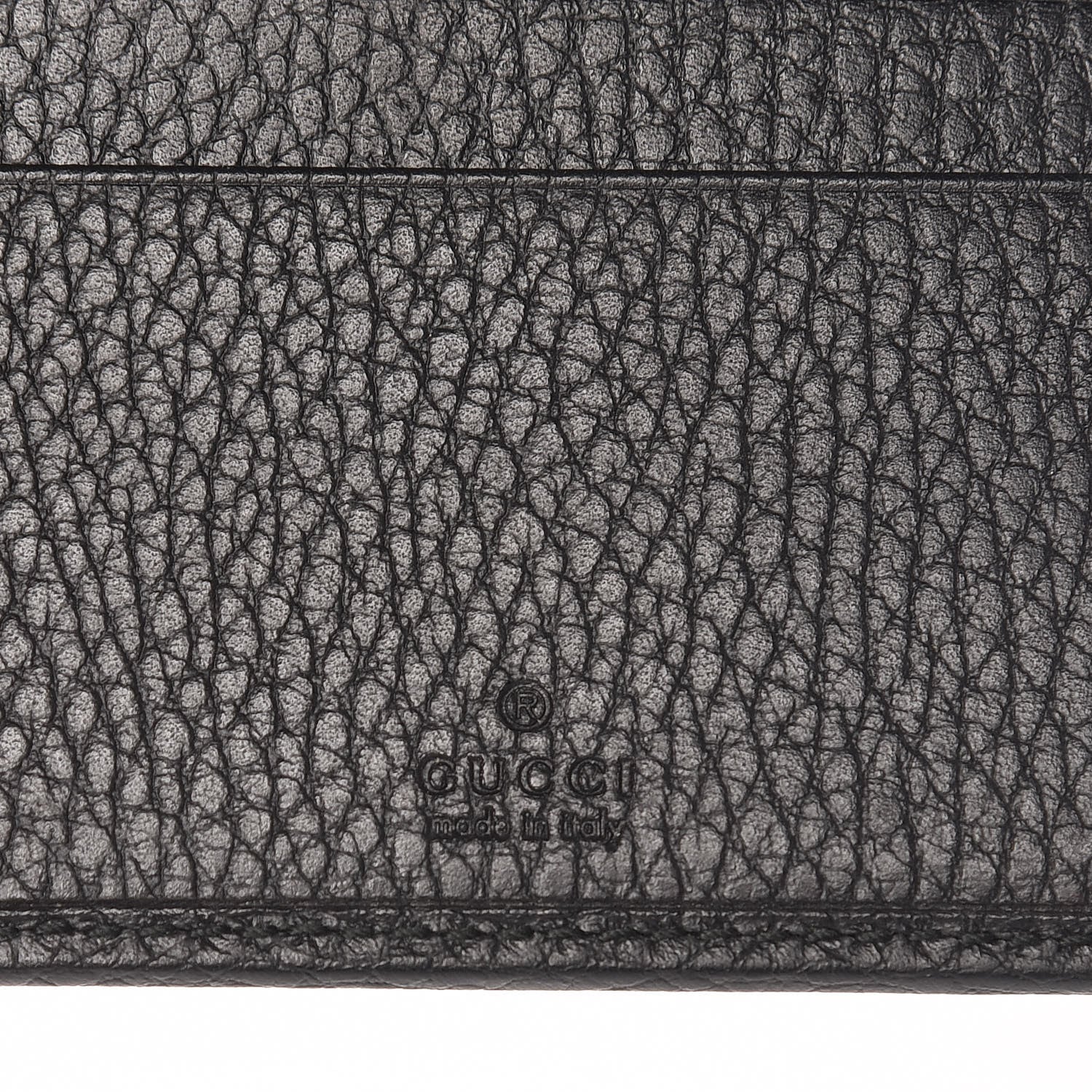 Gucci Pebbled Calfskin GG Marmont Card Case Black 6 of 8
