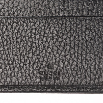 Gucci Pebbled Calfskin GG Marmont Card Case Black 6 of 8