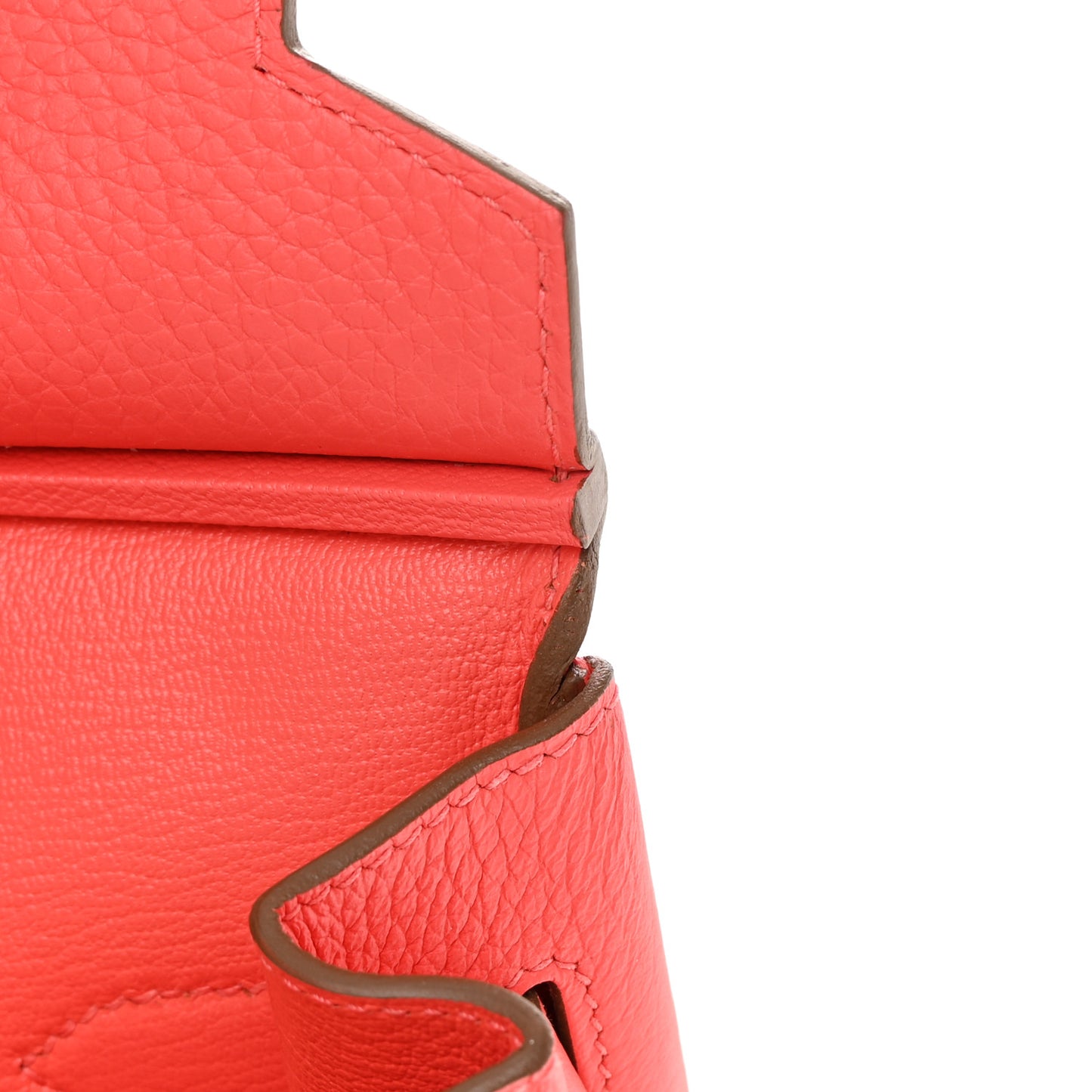 Taurillon Clemence Birkin 30 Rouge Pivoine