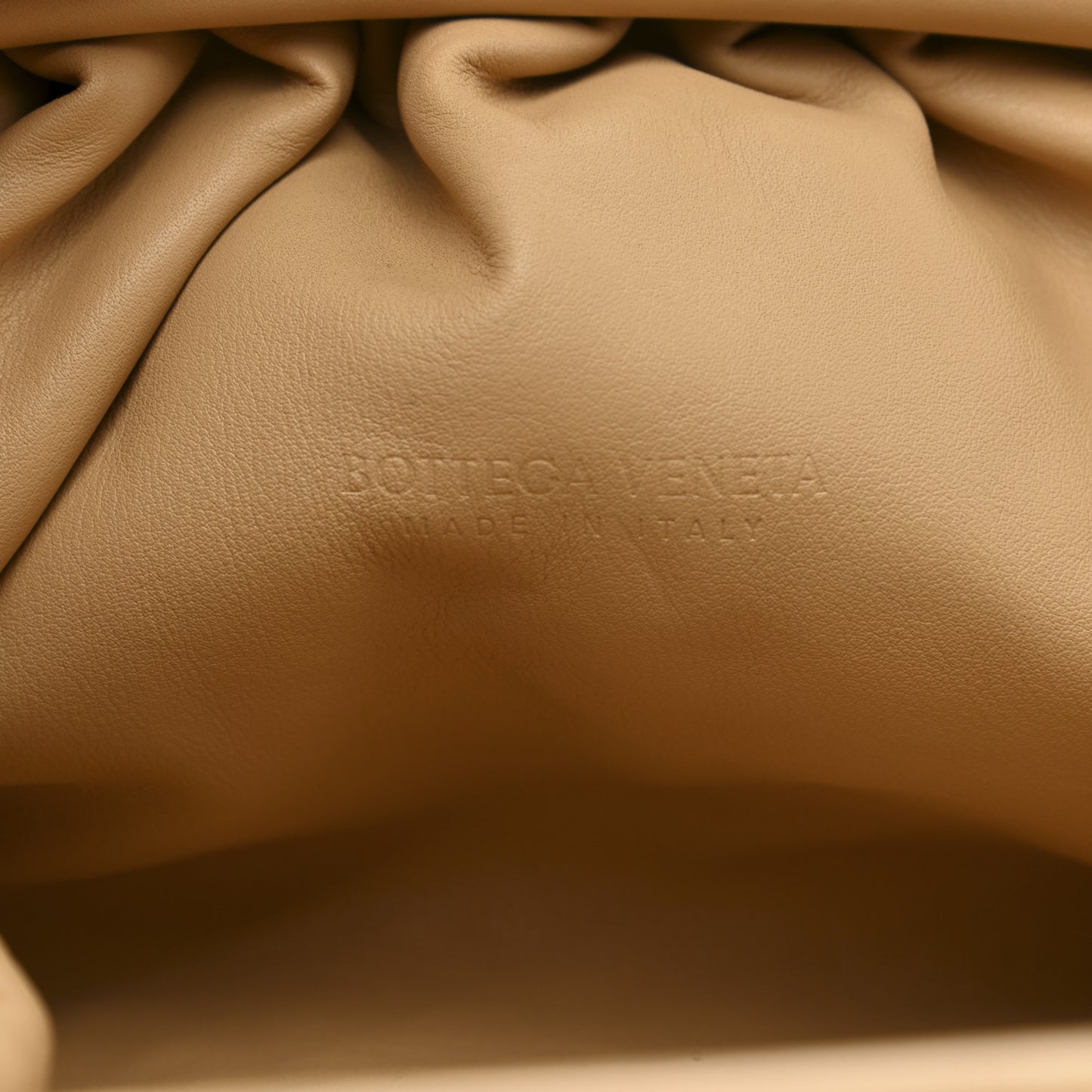 Smooth Butter Calf The Pouch Oversized Clutch Almond