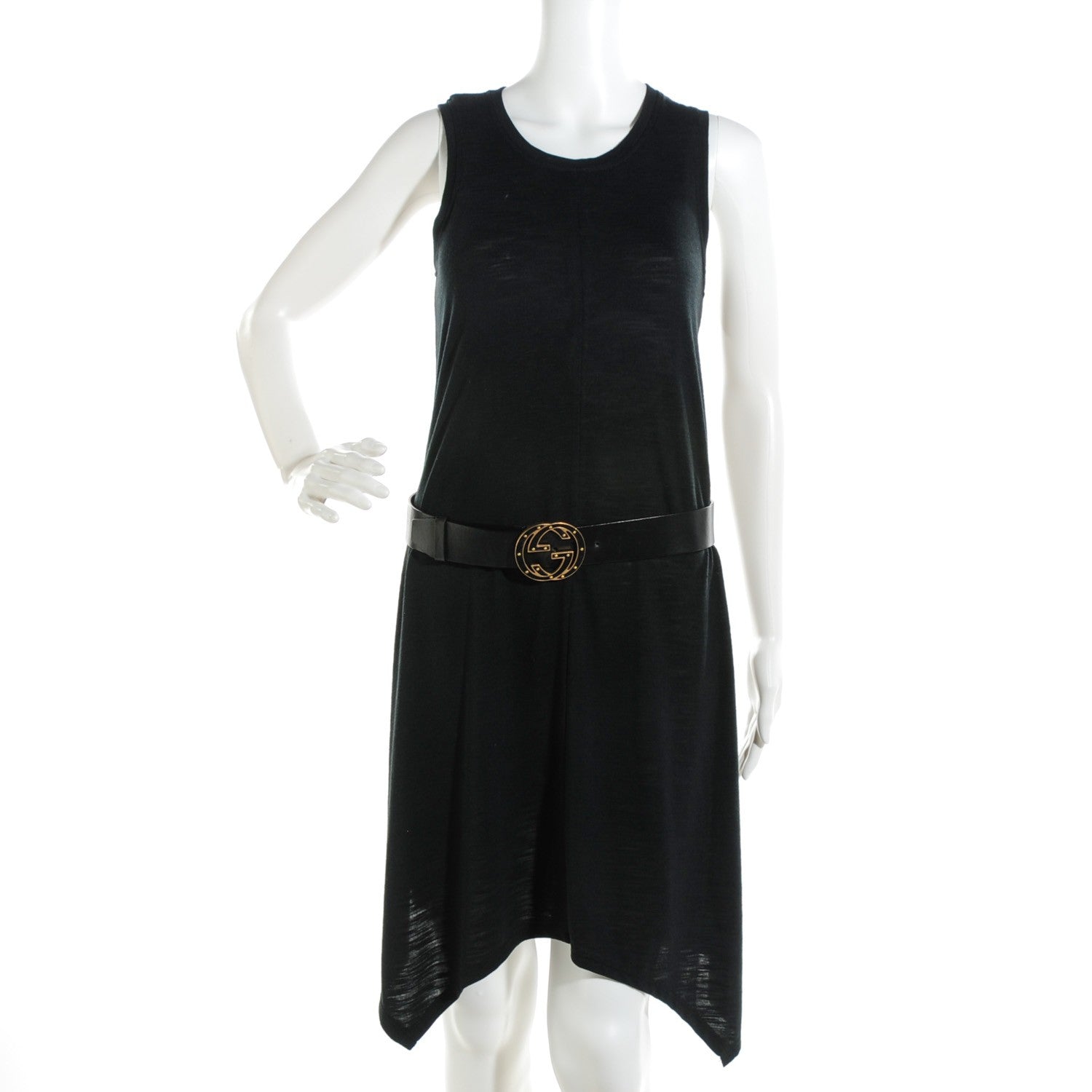 Gucci Calfskin Studded Interlocking G Belt 85 34 Black 2 of 6