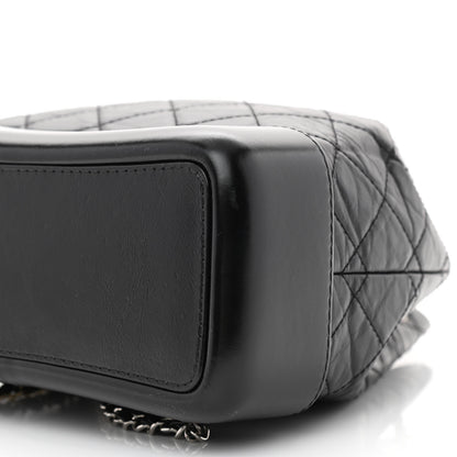 Chanel Aged Calfskin Quilted Small Gabrielle Backpack Black 10 of 12