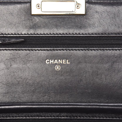Chanel Lambskin Quilted Golden Class Wallet on Chain WOC Black 8 of 16