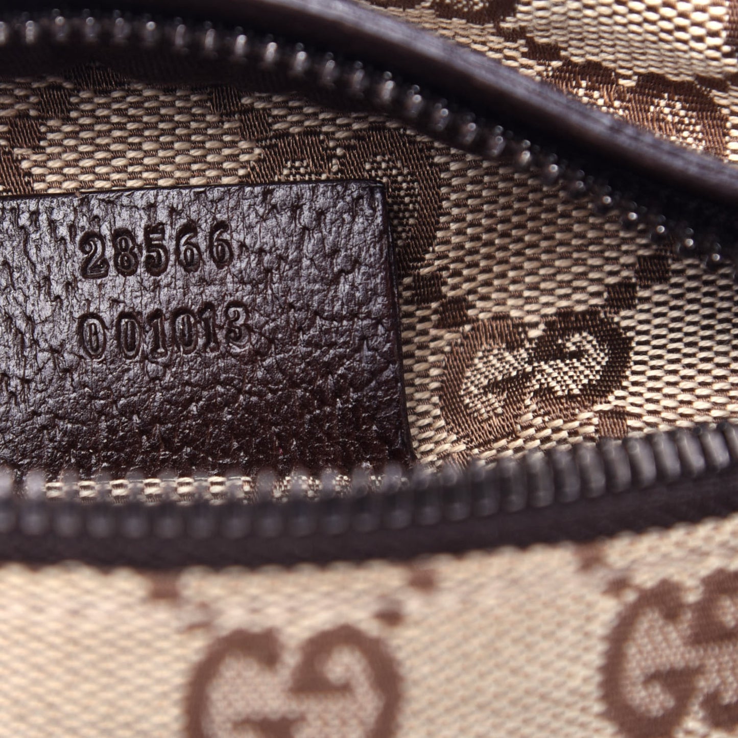 GG Monogram Double Pocket Belt Bag Dark Brown