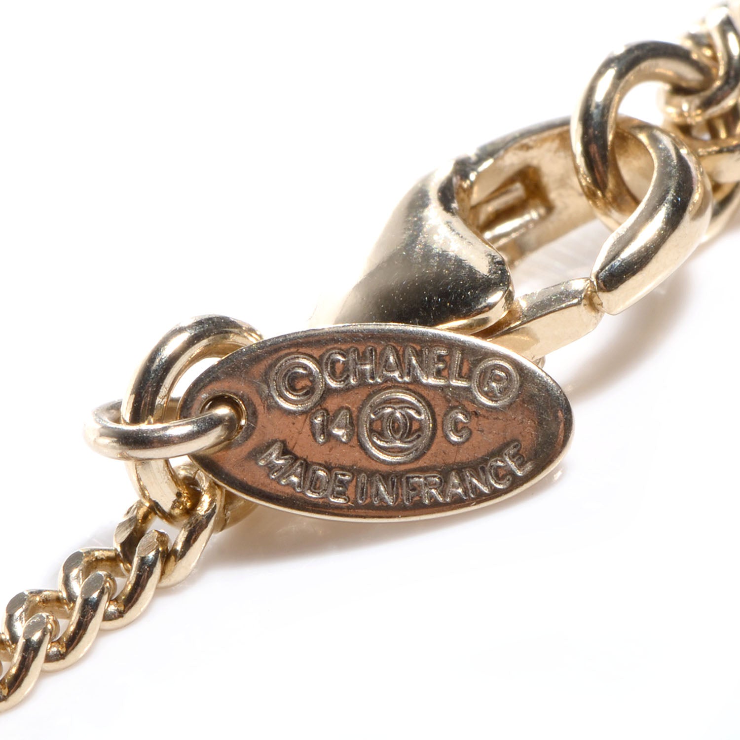 Chanel CC Chains Necklace Gold 6 of 7
