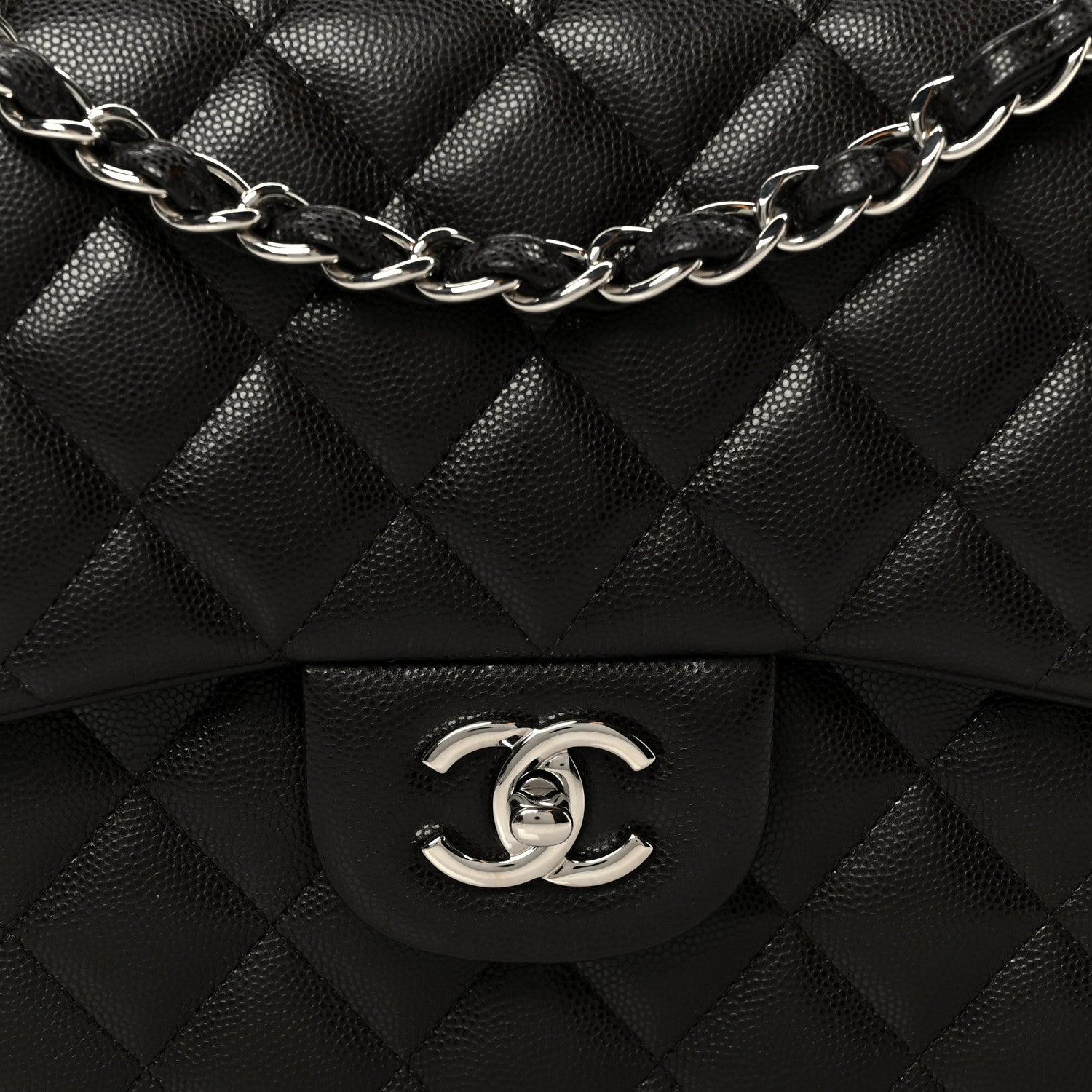 Chanel Caviar Quilted Jumbo Double Flap Dark Brown 9 of 11