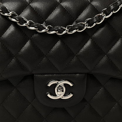 Chanel Caviar Quilted Jumbo Double Flap Dark Brown 9 of 11