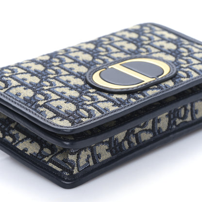 Christian Dior Oblique 30 Montaigne 2-In-1 Pouch Blue 7 of 9