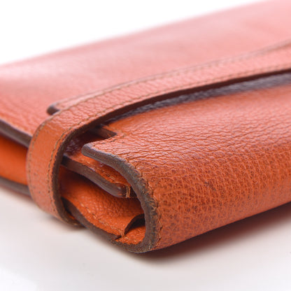 Hermes Chevre Mysore Kelly Longue Wallet Orange 11 of 22