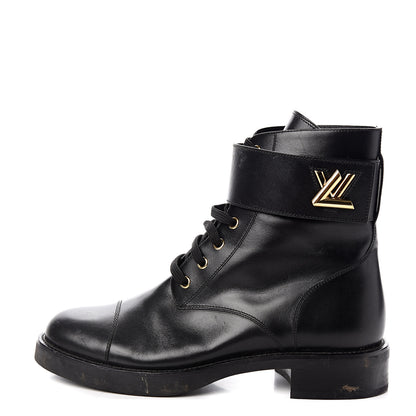 Louis Vuitton Calfskin Wonderland Ranger Boots 40 Black 1 of 16