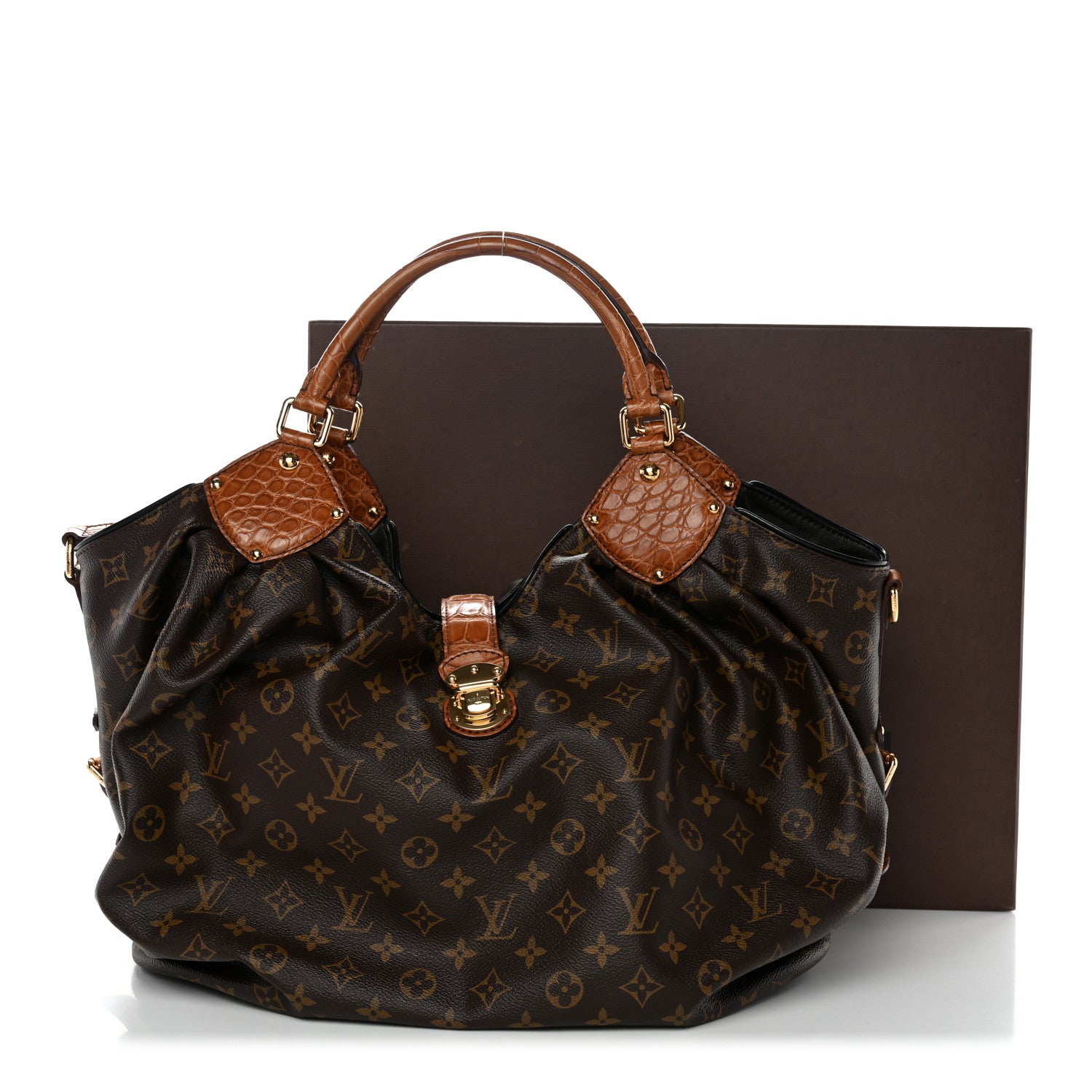 バッグ LOUIS VUITTON Louis Vuitton Monogram Alligator Trim Mahina XL 1829076 – FASHIONPHILE