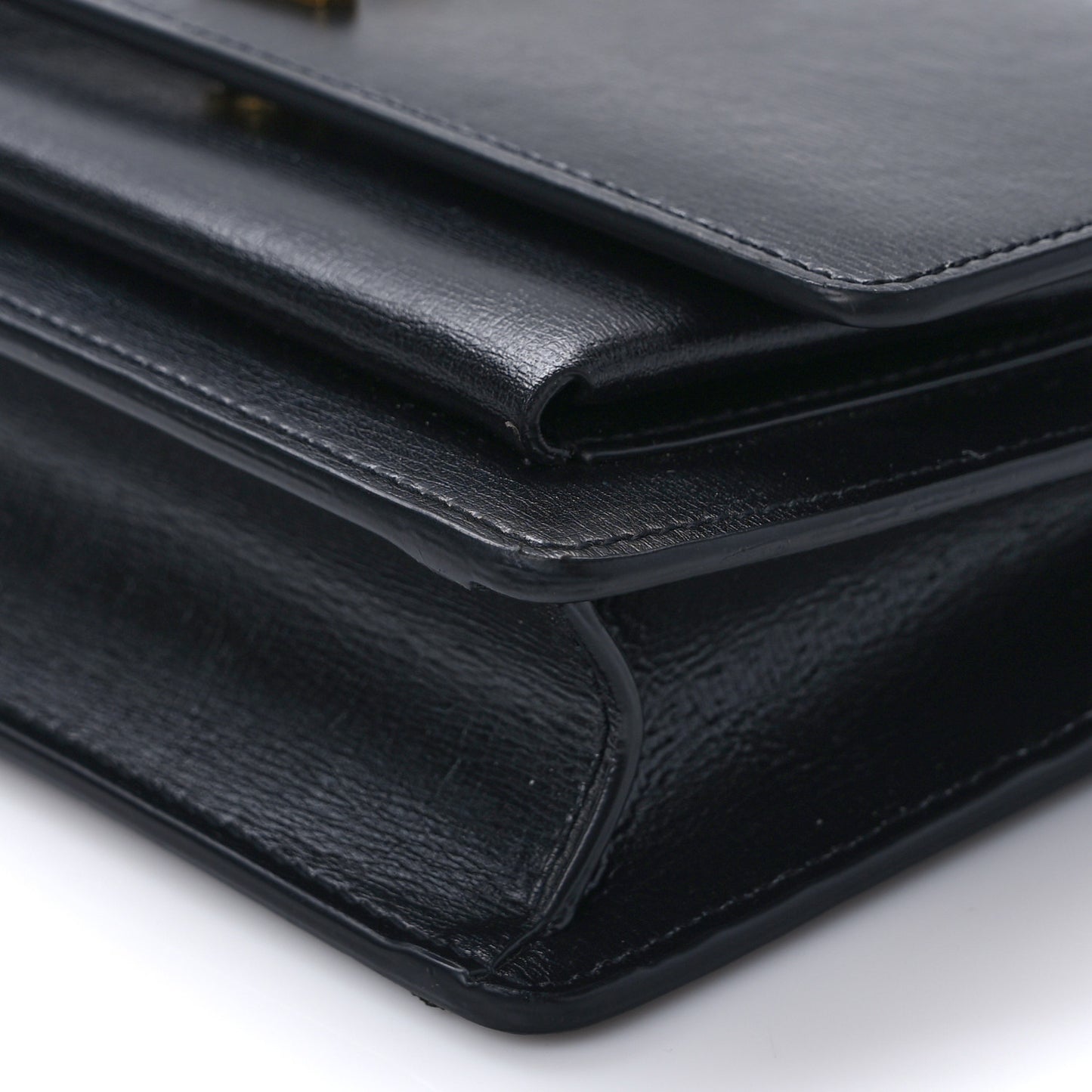 Calfskin Monogram Sunset Chain Wallet Black