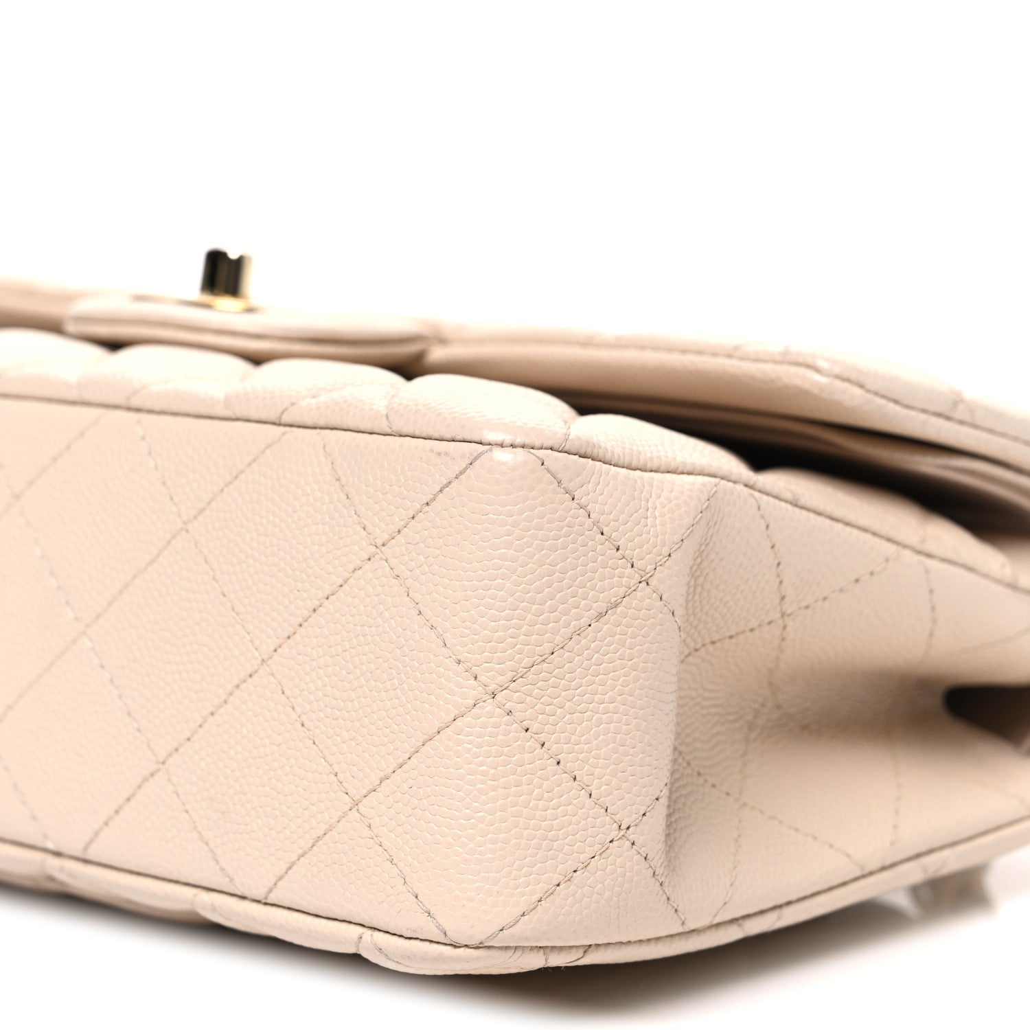 Chanel Caviar Quilted Small Double Flap Beige 10 of 10