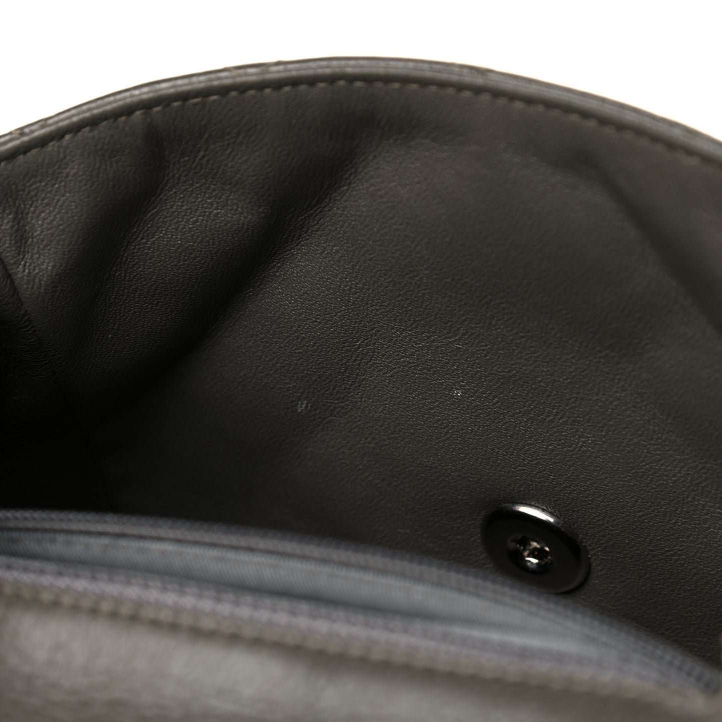 Caviar Quilted Mini Square Flap Dark Charcoal