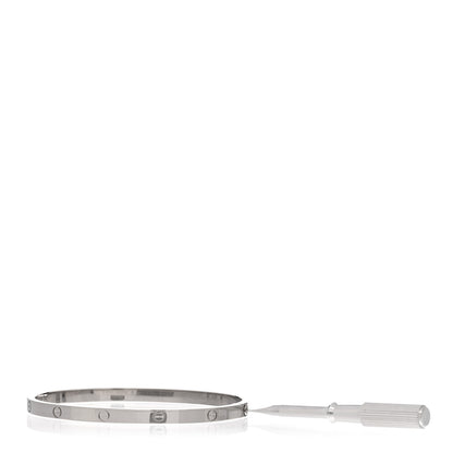 Cartier 18K White Gold Small LOVE Bracelet 16 3 of 5