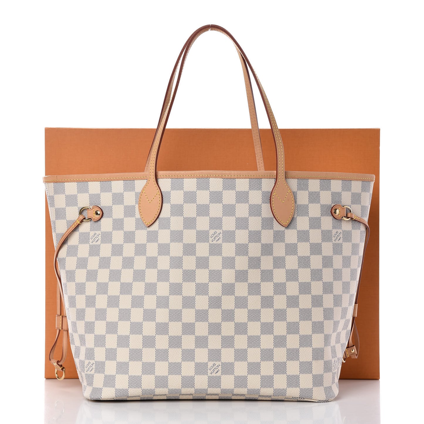 Damier Azur Neo Neverfull MM Rose Ballerine