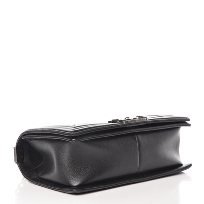 Chanel Calfskin Double Stitch Medium Boy Flap Black 4 of 14