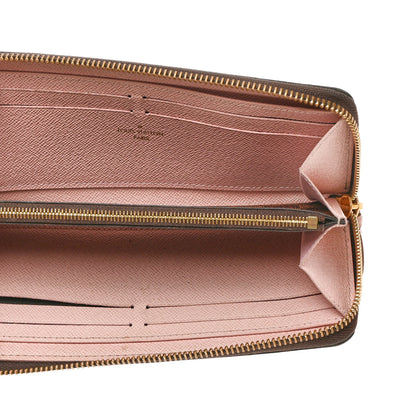 Louis Vuitton Damier Ebene Clemence Wallet Rose Ballerine 5 of 7