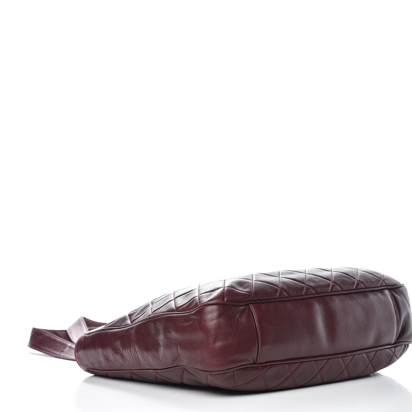 Lambskin Quilted Tote Burgundy