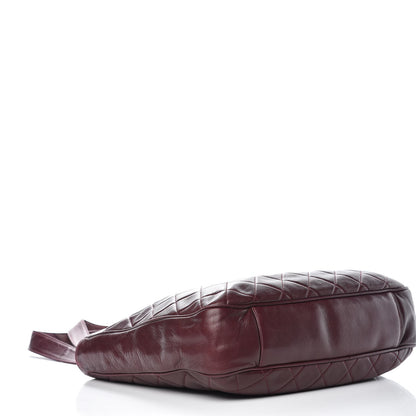 Chanel Lambskin Quilted Tote Burgundy 4 of 9
