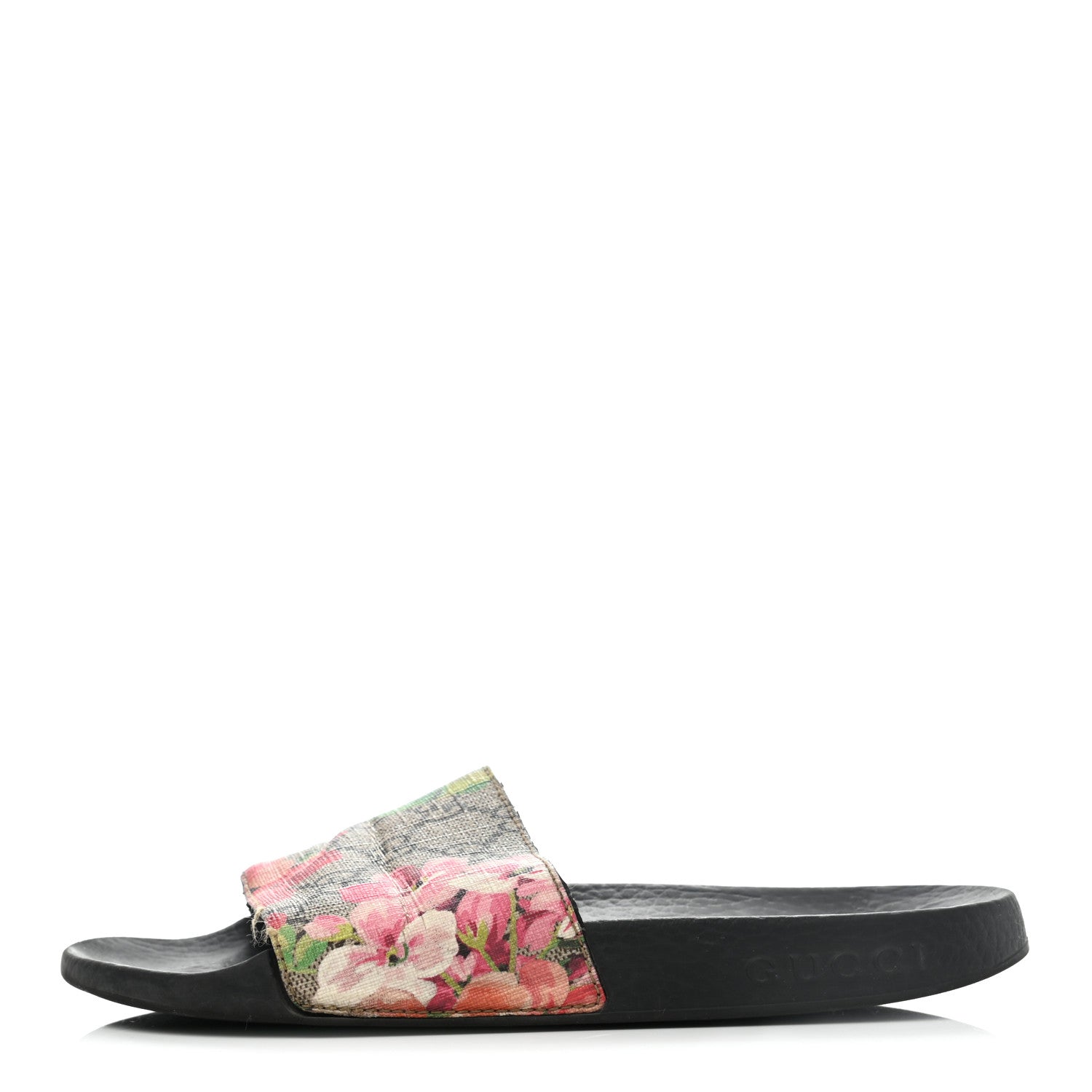 Gucci GG Supreme Monogram Blooms Slide Sandals 35 Beige Multicolor 1 of 10
