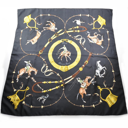 Hermes Silk Pampa Scarf 90 Navy Bleu 1 of 7