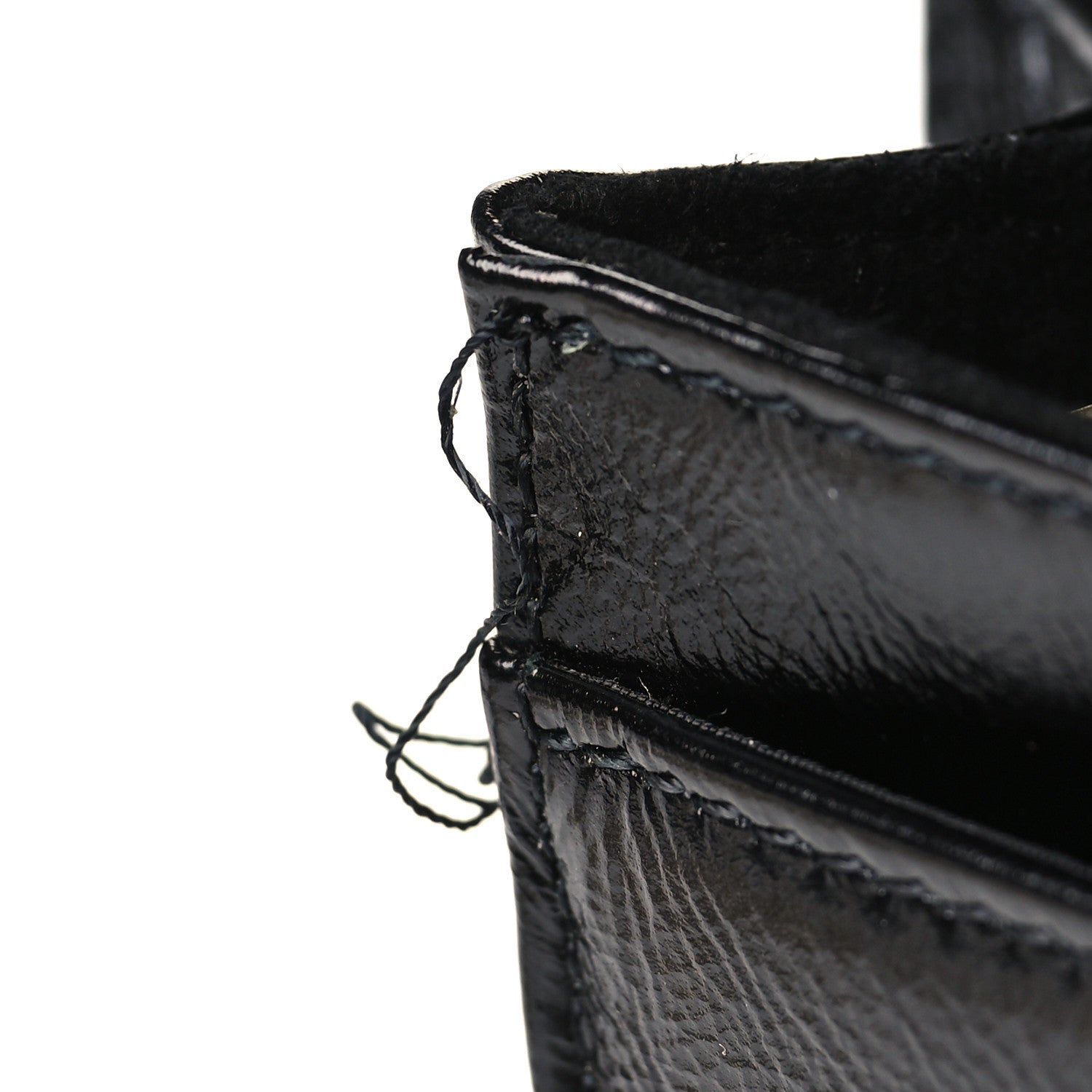 Christian Dior Crinkled Calfskin Diorama Wallet on Chain Pouch Black 10 of 10