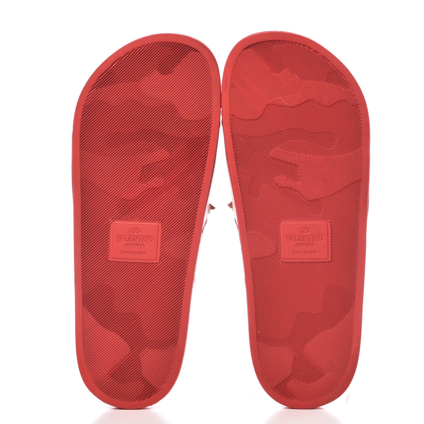 Rubber Rockstud Slide Sandals 41 Rosso Valentino