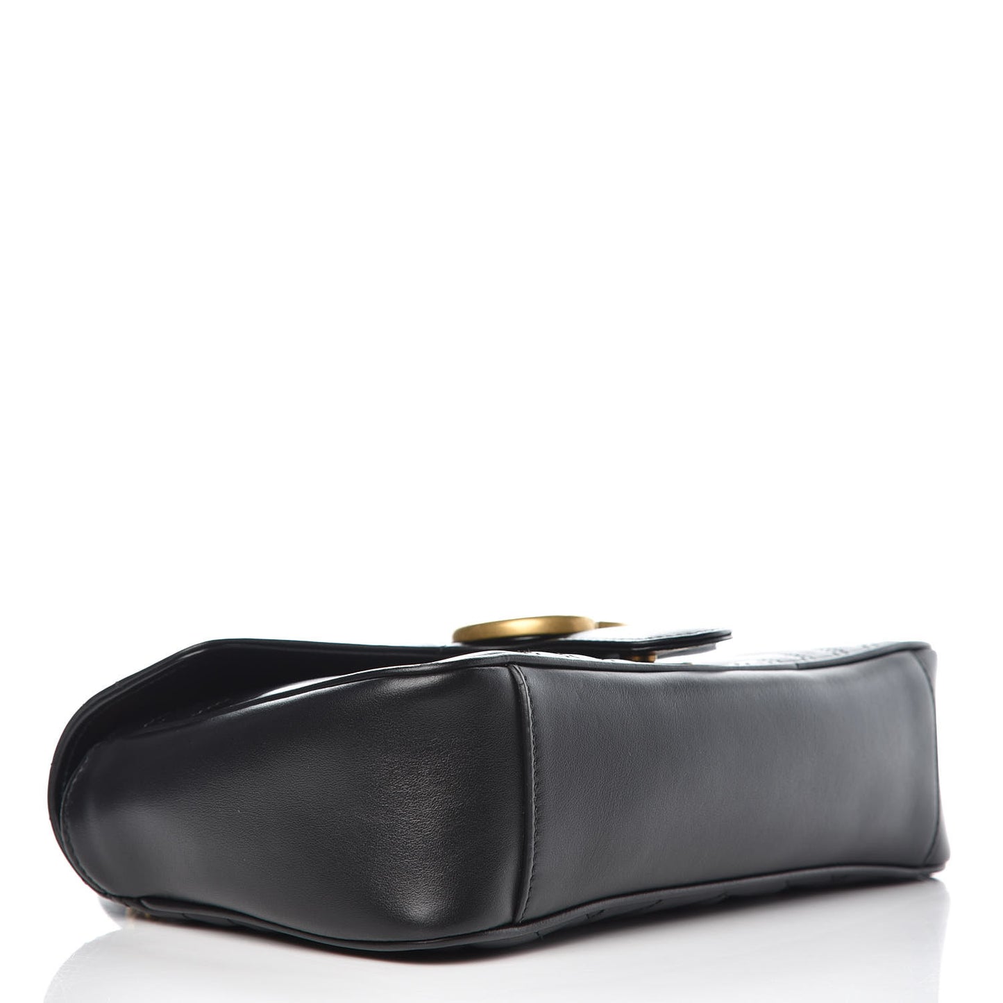 Calfskin Matelasse Small GG Marmont Shoulder Bag Black