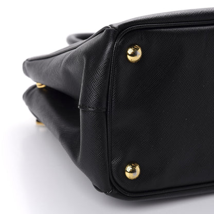 Prada Saffiano Small Galleria Double Zip Tote Black 7 of 15