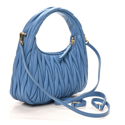 Miu Miu Nappa Matelasse Small Wander Hobo  Onda 3 of 10