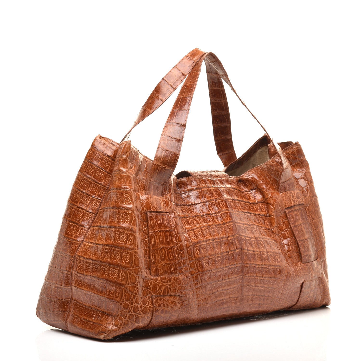 Nancy Gonzalez Crocodile Tote Brown 3 of 8