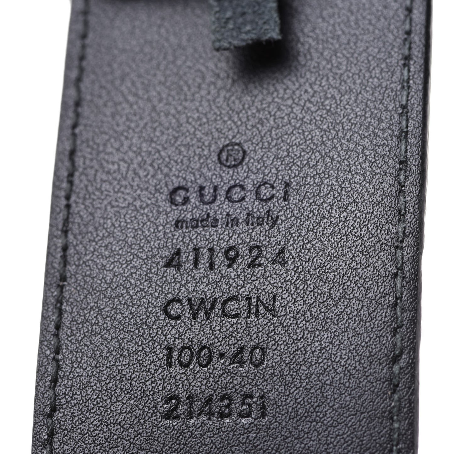 Guccissima Signature Interlocking G 40mm Belt 100 40 Black