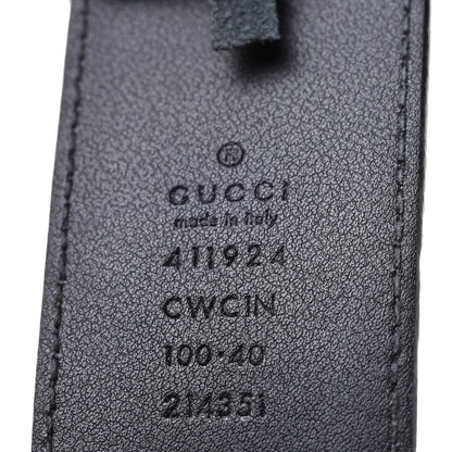 Gucci Guccissima Signature Interlocking G 40mm Belt 100 40 Black 4 of 4