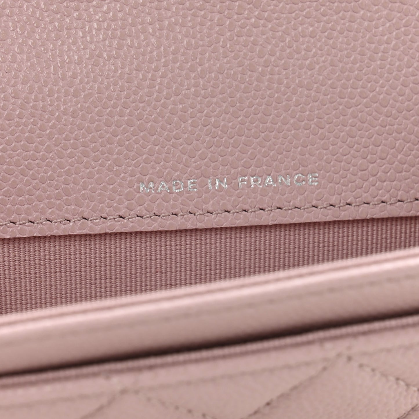 Caviar Quilted Flap Card Holder Wallet Light Pink
