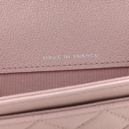 Chanel Caviar Quilted Flap Card Holder Wallet Light Pink 7 of 9