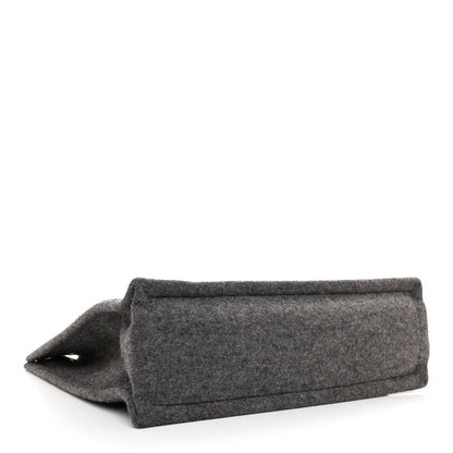 Saint Laurent Wool Calfskin Rive Gauche Tote Grey 4 of 10