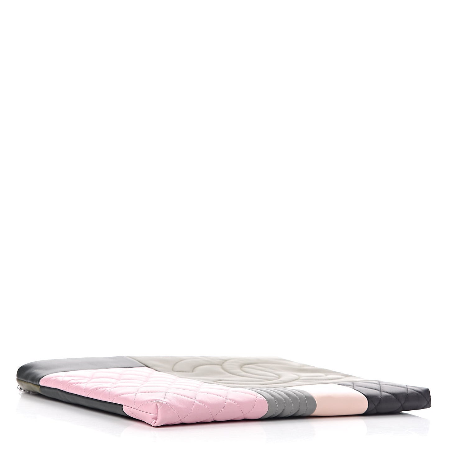 Lambskin Patchwork Large Cosmetic Case Multicolor