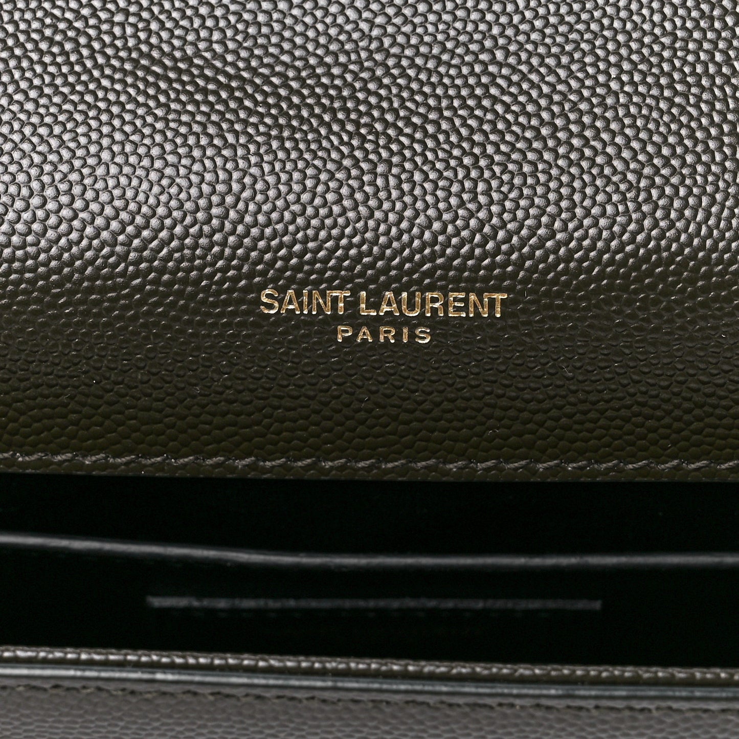 Grain De Poudre Medium Classic Monogram Kate Satchel Dark Tea